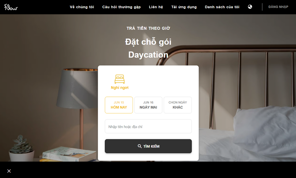 FLOW - Ứng dụng cho phép đặt khách sạn sang trọng theo giờ ra mắt tại Việt Nam
